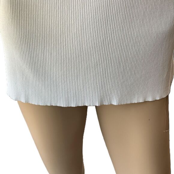 Ruby Rd Womens Sleeveless White Scoop Neck Ruffled Tank Top Size Large - Picture 3 of 11